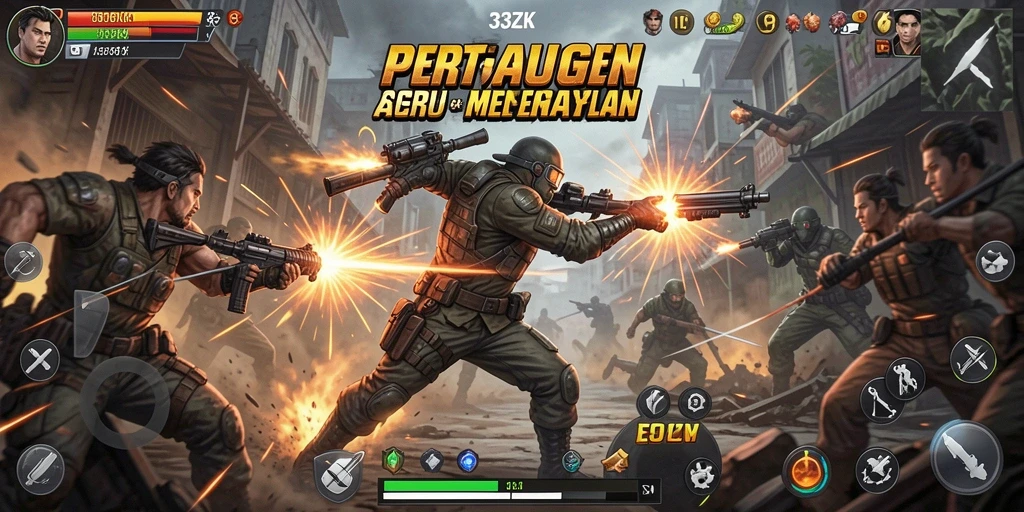 Tampilan gameplay seru dari 33ZK dengan aksi menegangkan.