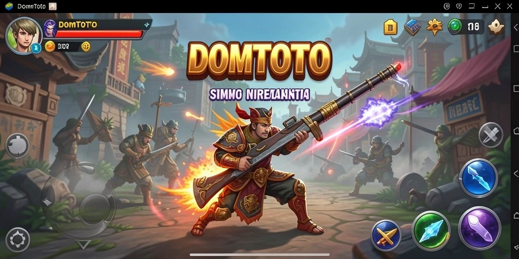 Screenshot gameplay DOMTOTO yang menampilkan petualangan seru di dunia simulasi.