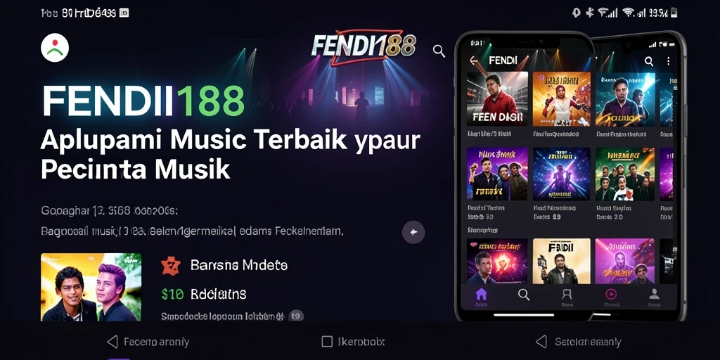 Tampilan aplikasi FENDI188 dengan berbagai pilihan musik.