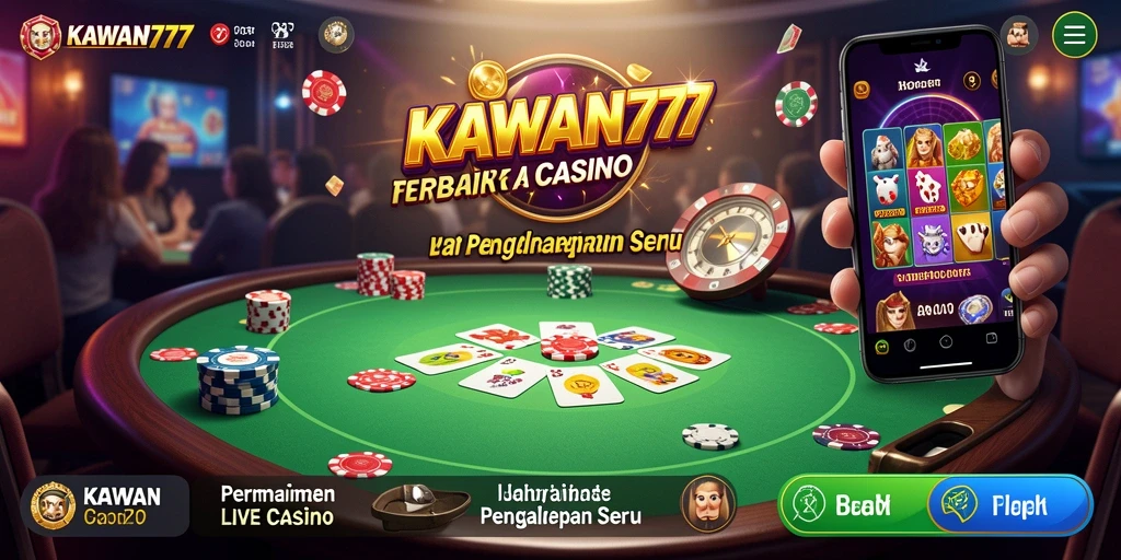 Tampilan menarik gameplay Live Casino KAWAN777 dengan dealer profesional.