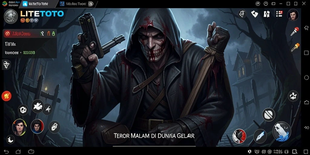 Tampilan gameplay menyeramkan di LITETOTO dengan atmosfer horor yang kuat.