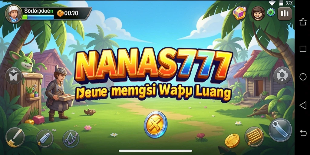 Screenshot NANAS777 menampilkan kebun buah yang menarik dan menawan.