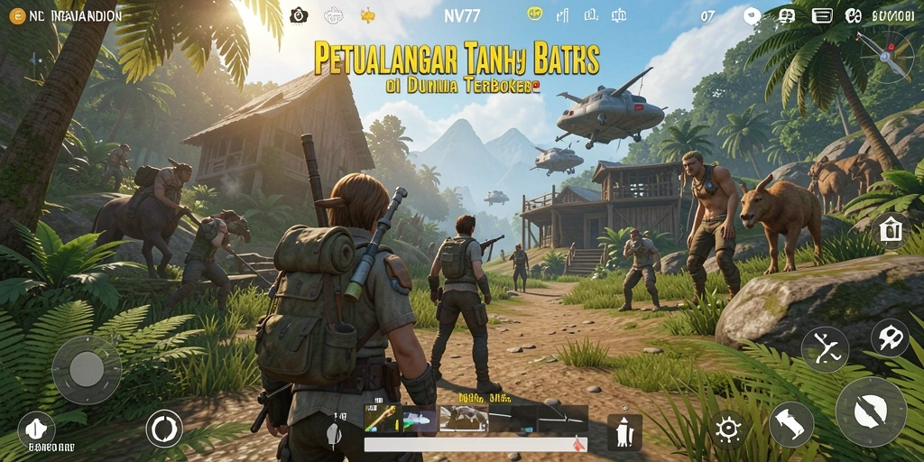 Gameplay NV77 yang menakjubkan dalam dunia terbuka.