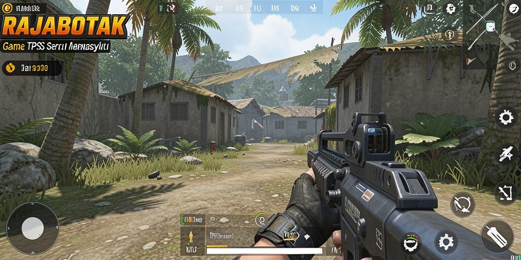 Screenshot gameplay RAJABOTAK menampilkan aksi seru dalam pertempuran TPS.