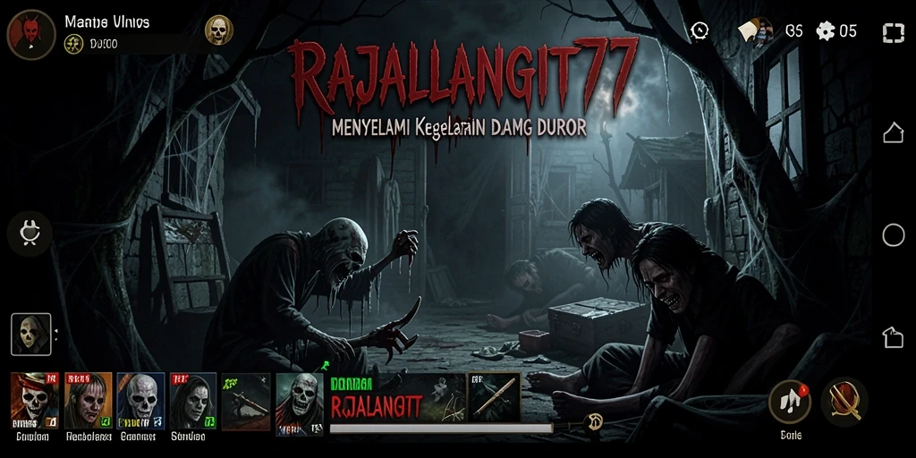 Screenshot gameplay RAJALANGIT77 menampilkan suasana mencekam yang mendalam.