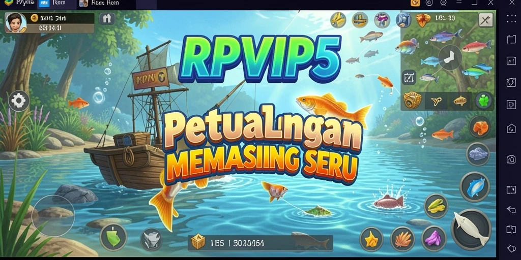 Tampilan gameplay memancing yang seru dan mendebarkan di RPVIP5.
