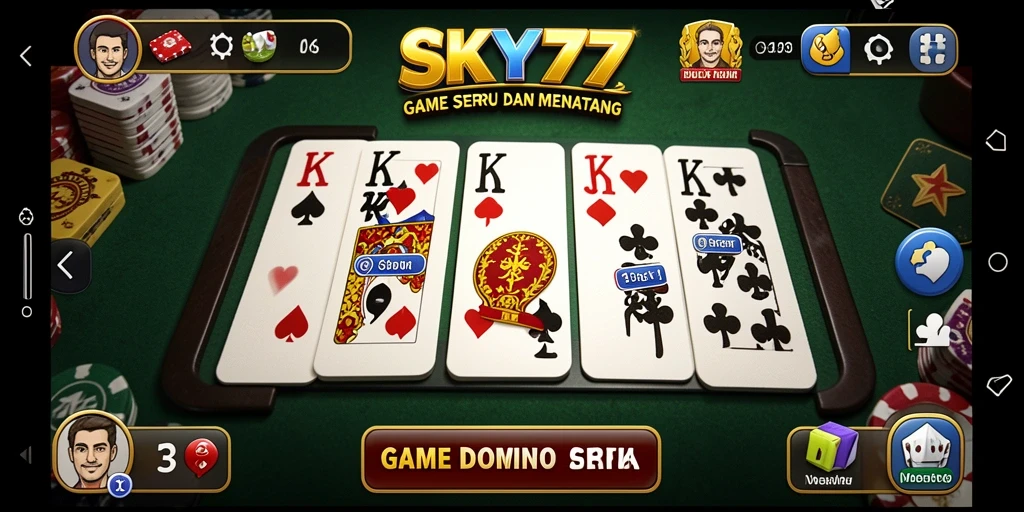 Tampilan gameplay seru dan menantang di SKY77.