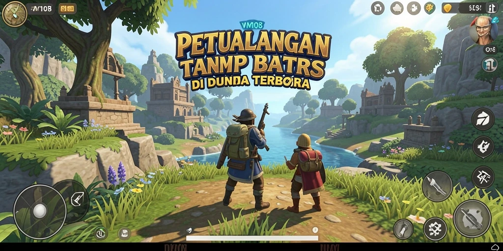 Tampilan gameplay VM108 yang menakjubkan di dunia terbuka.